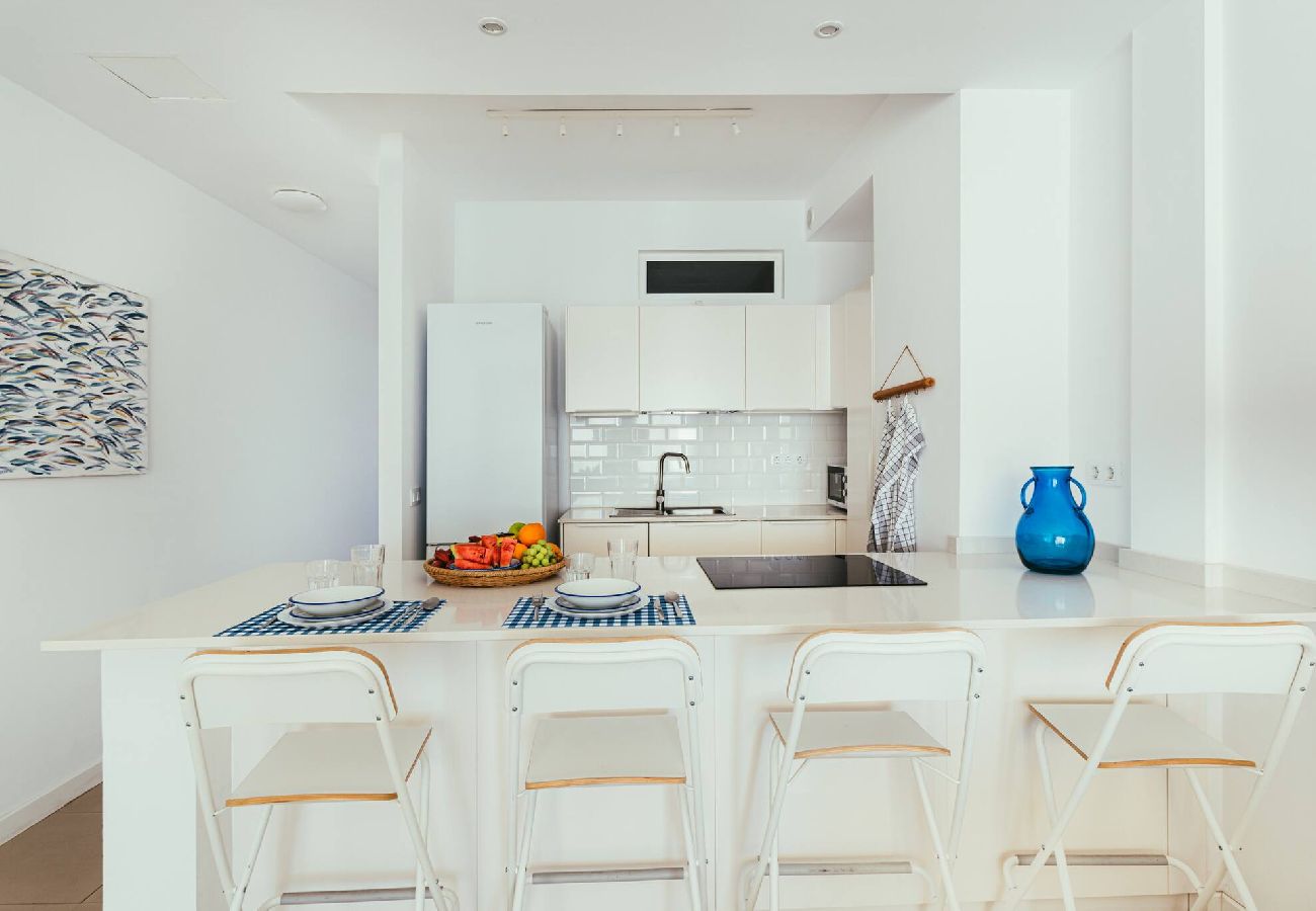 Ferienwohnung in Arrecife - El Charco de San Ginés. Apartment mit Meerblick!
